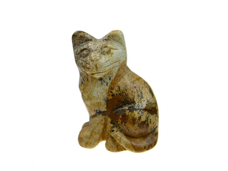 Фигурка «Кот», натуральный камень, яшма №1, 50 мм